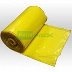 Мешки для мусора 20 л ПНД 9 мкм жёлтые, 50 шт в рулоне, 45×56 см