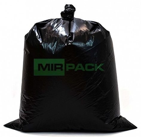 Мешки для мусора 240 л ПВД 120 мкм чёрные, 50 шт в пачке, 100×140 см
