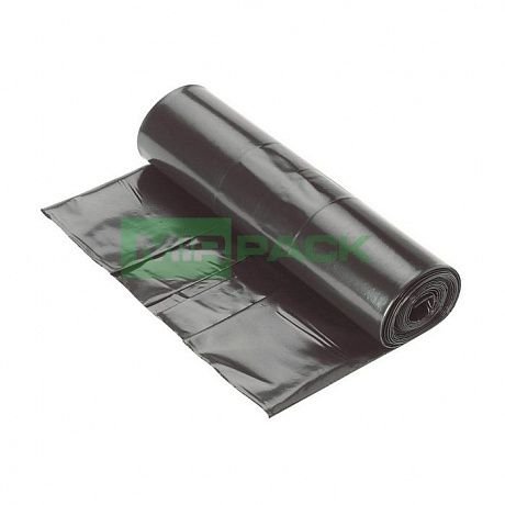 Мешки для мусора 120 л ПВД 45 мкм чёрные, 10 шт в рулоне, 70×110 см