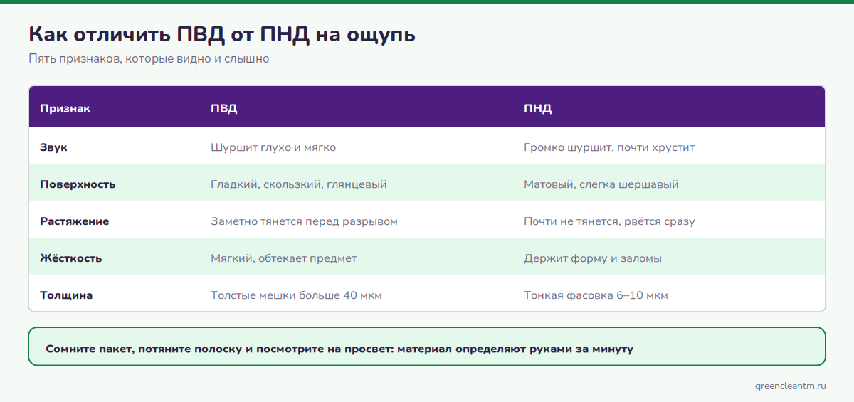 Как отличить ПВД от ПНД: звук, блеск, растяжение, жёсткость